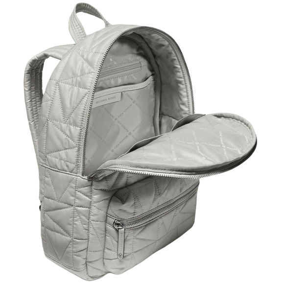 Michael Kors Winnie Medium Quilted Backpack Shoulder Bag Pearl Grey $398 Nwt main image 4